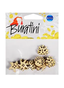 Набор декоративных элементов РТО Обитатели морских глубин (DZ40025) (Buratini) (фанера) (упаковка)