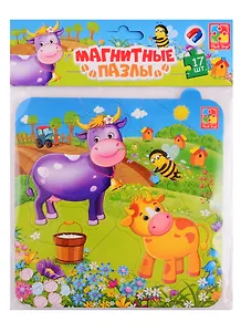 Магнитные пазлы Vladi Toys Корова и теленок