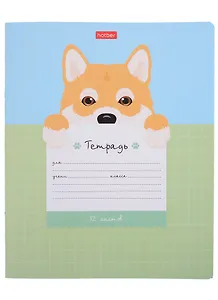 Тетрадь в крупную клетку Hatber, "Поиграй со мной", 12 листов, в ассортименте