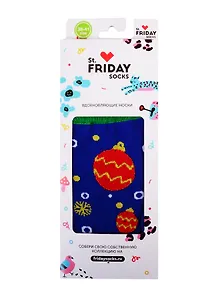 Дизайнерские носки St.Friday Елочные игрушки,  (38-41)
