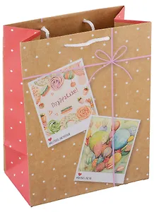 Пакет А5 23*18*10 "Открытки" жен., крафт