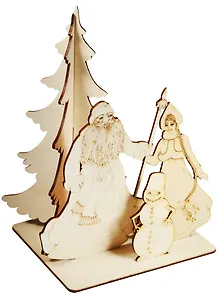 Фигурка для интерьера Фигурки под елочкой (133х138х226) (162766-X) (игрушка из дерева) (Полноцвет)