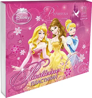 Пластилин 10цв 200гр "Принцессы" к/к, Disney 228184