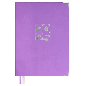 Ежедневник дат. 2025г. А6+ 128л 134х189 "Сафьян" сиреневый, мягк.переплет, тисн.фольгой, метал.уголки, офсет, ляссе