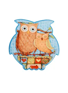 Подставка под кружку Две совы на ветке (в форме совы) (11см)