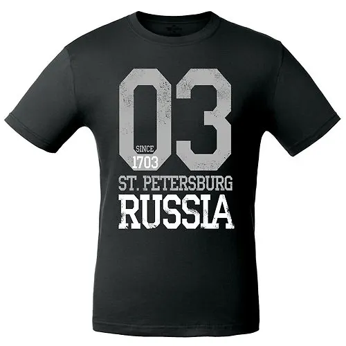 Сувенир, АКМ, Футболка СПб. 03 Russia цв.черный размер XXL 323903 — 1