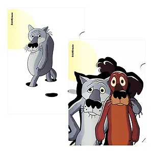 Папка-уголок A4 "Жил-был Пёс" пластик, ассорти, Erich Krause