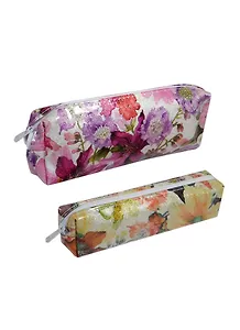 Пенал-косметичка 1отд. "Цветы", ПВХ, ассорти, Schole International