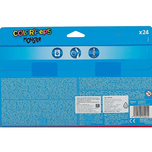 Фломастеры «Color'peps Monster» Maped, 24 цвета 258564 — 3