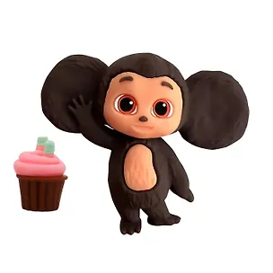 Фигурка Чебурашка, с аксессуаром вишневый маффин, Funky Toys, (4х11х13), (CHE2403-4) 3083511