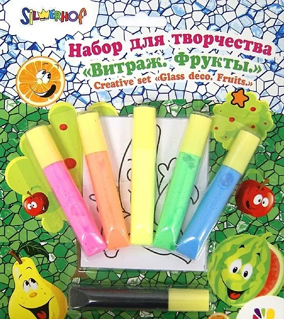 Набор для творчества HOBBY Витраж Фрукты (899002) (блистер) 2367506 — 1