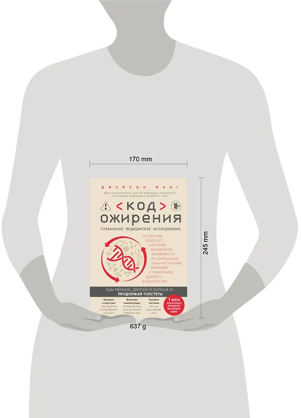 Книга Код ожирения. Глобальное медицинское исследование о том, как подсчет калорий, увеличение активности и сокращение объема порций приводят к ожирению, диабету и депрессии (Джейсон Фанг) — 5