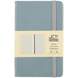 Записная книжка А6 96л лин. "Joy Book. Перед дождем" иск.кожа, тв.переплет, ляссе, резинка, инд.уп.