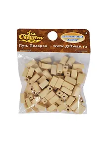 Деревянные бусины прямоугольные натуральные (00010189) (0,5х11мм) (20г/уп)