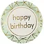 Набор бумажных тарелок Happy birthday на мятном фоне (22 см) (6 шт) (12-01582-E3) — 2689354 — 2