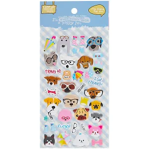 Наклейки зефирные Party Собачки (Yls-007) (9,5*20.5)