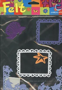 Рамки уголки ракушки на клеевой основе (RH-097) (набор для творчества из фетра)