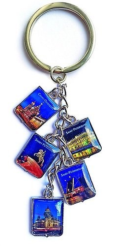 Сувенир, Брелок металл гирлянды виды СПб ночь [46-9186] 338338 — 1