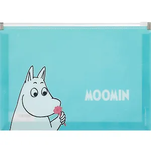 Папка на молнии А5 MOOMIN "Муми-тролль с цветочком пластик
