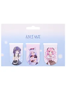 Магнитные закладки Аниме Девушки (Сёдзё) (цветные) (3шт)