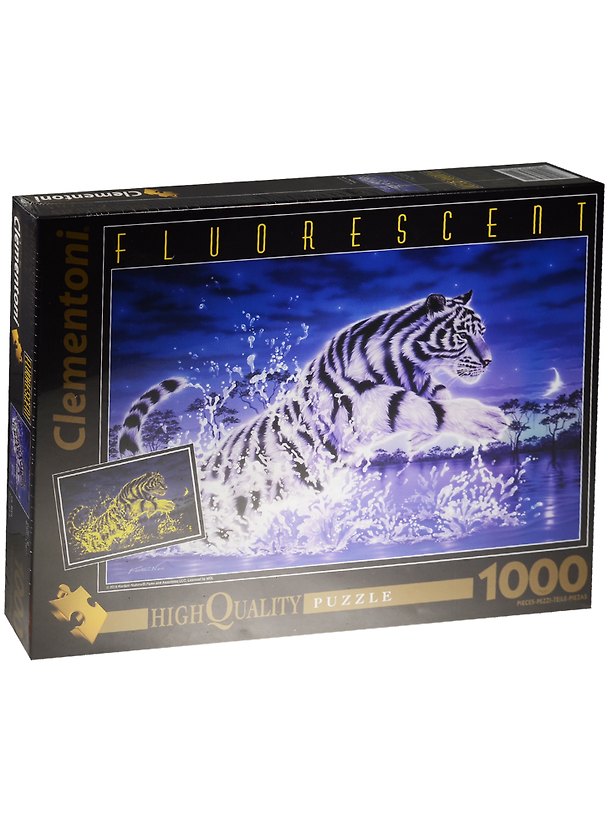 Пазл Clementoni Флуоресцентный 1000 эл. 69*50см. Кентаро Нишино Прыжок тигра 2560950 — 1