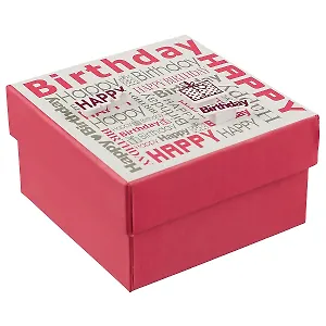 Подарочная коробка «Happy birthday», розовая, маленькая