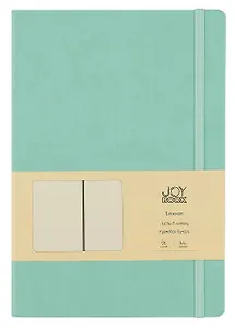 Книга для записей А4- 96л кл. "Joy Book. Ментоловый" иск.кожа, тв.переплет, ляссе, резинка, инд.уп.