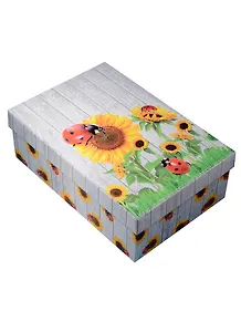 Коробка подарочная "Подсолнухи" 18*12*7см, картон