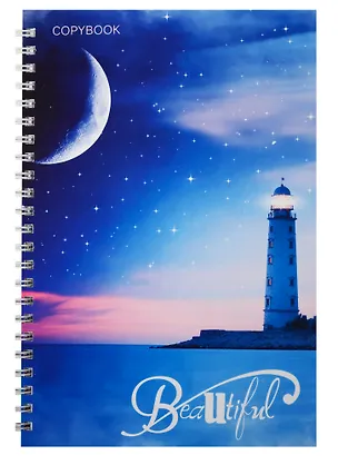 Тетрадь в клетку Unnika, "Пейзаж. Маяк на берегу", 100 листов 241079