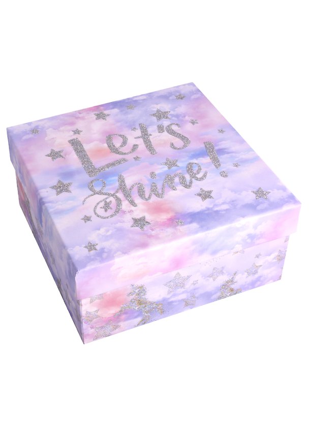 Коробка подарочная "Let's shine" 15*15*6,5см. картон 261531 — 1
