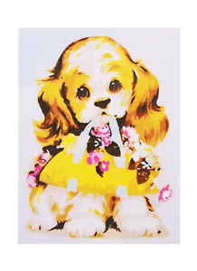 Набор д/творчества Рыжий кот Холст с красками 22х30см по номерам в коробке (16цв.) Милый щенок с цветами Х-2805