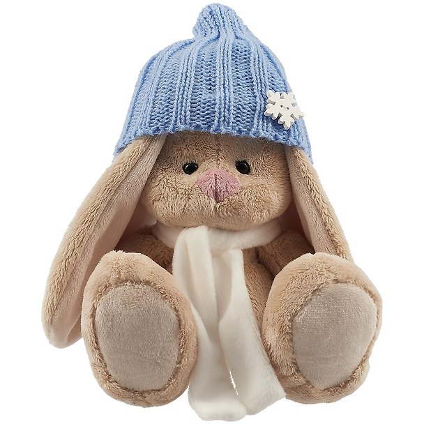 Мягкая игрушка Зайка Ми в голубой шапочке (15см) 2900141 — 1