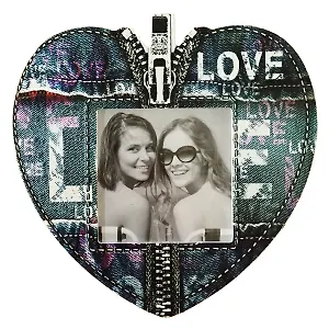 Фоторамка Сердце деним 10х10 (20х20х1) (691577)