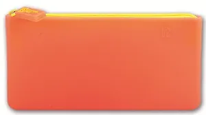 Пенал школьный Феникс + Неоновый коралл 20*10см силикон, застеж.молния 40269