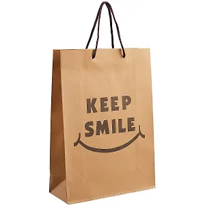 Пакет А4 "KEEP SMILE" черн.шрифт, крафт, нейтр.