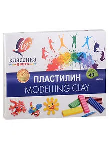 Пластилин 40 цветов 800г "Классика", Луч
