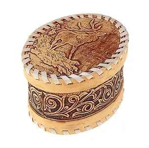 Береста шкатулка Олень овальная 9*11*6,5см (495728) 2346943