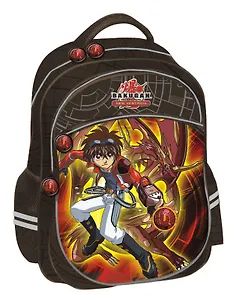 Рюкзак школьный "БАКУГАН" 43см, 2отд., регул.лямки, светоотр.элементы, Hatber