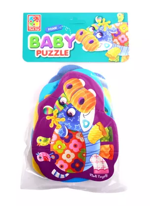 Мягкие пазлы Baby Puzzle Чудо зоопарк 4 картинки, 12 элементов Vladi Toys — 2828361 — 1