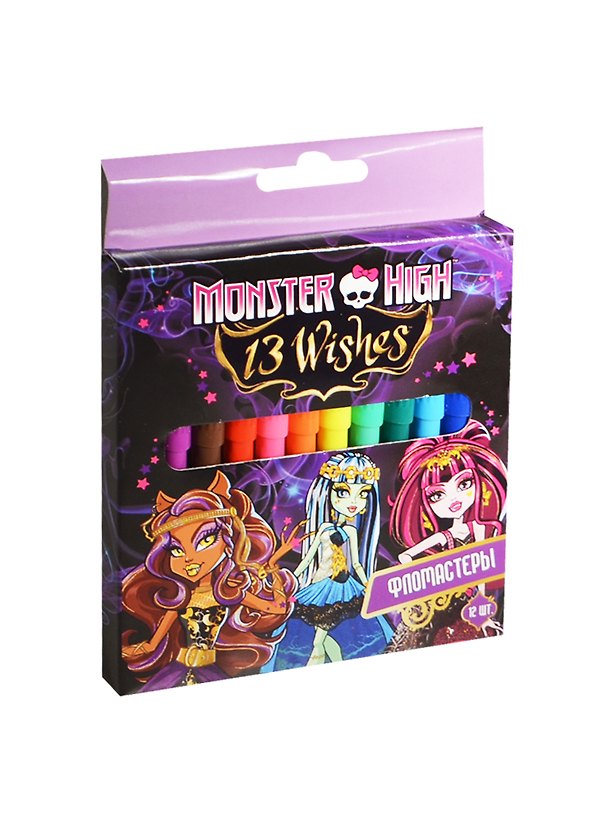 Фломастеры 12цв "Monster high", к/к, европодвес, Centrum 235639 — 1