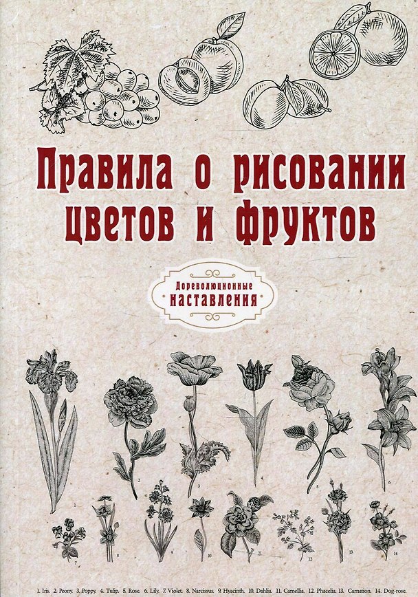 Книга Правила о рисовании цветов и фруктов () — 1