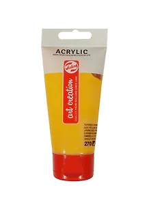 Краска акриловая Art Creation №270 жёлтый тёмный AZO, туба 75мл, Royal Talens