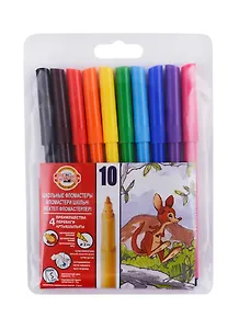 Фломастеры Koh-I-Noor, 10 цветов
