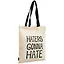 Сумка-шоппер Haters gonna hate бежевая, текстиль 40см.*35см. — 2843360 — 2
