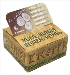 Таро Аввалон, Руны из розового кварца для смыслового толкования с помощью рунических символов RUNE03К + коробка