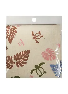 Отрез льна 48*48 см, в пакете с подвесом, Черепахи и папоротник (11-00530-49)