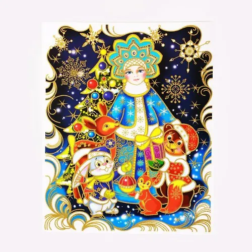 Новогоднее оконное украшение Снегурочка 30*38 см (31281) (Феникс-Презент) 2380775 — 1
