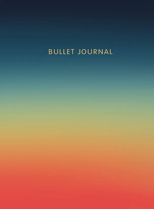 Книга для записей А5 160стр тчк. "Bullet Journal (закат)" с наклейками 3008039 — 1