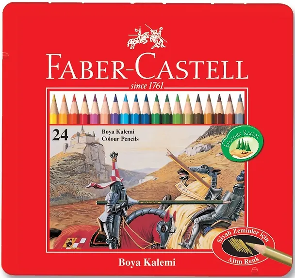 Карандаши цветные "Рыцарь", 24 цв., Faber-Castell 238645 — 1