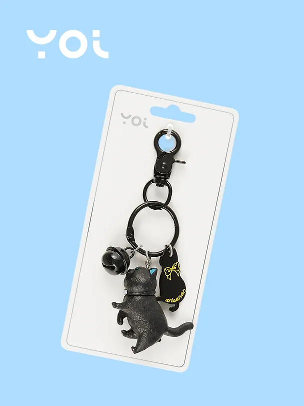 Брелок с карабином и подвесками Котик (пластик) (Yoi) (12-4305-Y10) 3028306 — 2